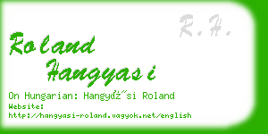 roland hangyasi business card